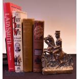 4x Boer War related books and brass General Calvary Figure to include From Cape Town to Ladysmith GW