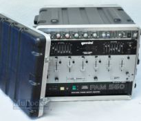 Gemini PMX-1400 Stereo Mixer plus an Ecler PAM 560 amplifier SPM technology, and an Allen & Heath