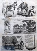 India And Punjab - Sketches of Native Life in India and Sikh Horse, 1858 An original ILN wood