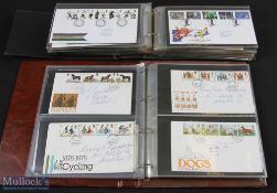 2x Albums British First Day Covers - FDC plus a few unused 1st class stamp booklets #130