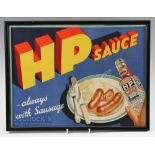 HP Sauce Shop Display Advertising poster c1950, a good original poster frame size 33cm x 43cm