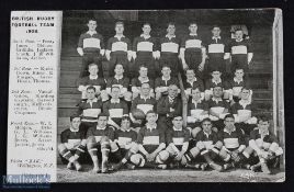 Scarce 1908 British Rugby Team Picture Postcard: From the tour of New Zealand and Australia, often