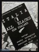Very rare 1979 Italy v New Zealand Rugby Programme: Sought-after issue - very rare programme from