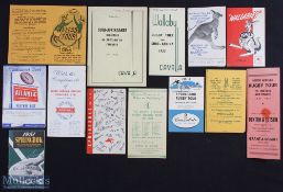 1951 South African In & Out Rugby Tour Booklets etc (13): Springbok Tobacco, signed Hannes Brewis,