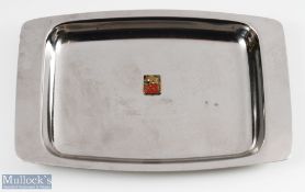 Rare 1971 Pumas v Gazelles Rugby Metal Tray: Small white metal tray, commemorating the game played