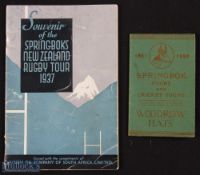 1931-32 & 1937 Springbok Rugby and Cricket tours Booklets (2): 1931, 8pp, player details and