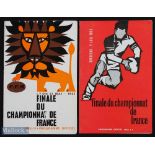 1960s French Rugby Championship Finals: Two final programmes, featuring the games between Stade