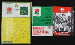 1984/1994 England in South Africa Rugby Programmes (3): Issues from the 1984 visit from the tests in