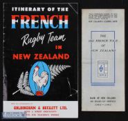 1961 French tour of New Zealand Rugby Itineraries (2): One larger, one smaller (surprise!) from this