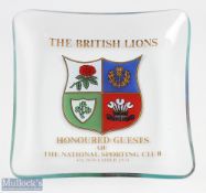 1974 Invincible British & Irish Lions Rugby Tour to South Africa Glass Tray: Small glass ash or