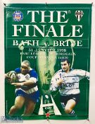 1998 Heineken Cup Final Rugby Poster: Bath v Brive, official on-site advertising poster for the 1998