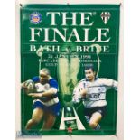 1998 Heineken Cup Final Rugby Poster: Bath v Brive, official on-site advertising poster for the 1998