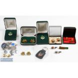 Rugby Cufflinks, Tie Pins, Keyrings Badges etc (Qty): Again, gathered by an enthusiast close to