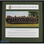 1997 British & Irish Lions to S Africa Rugby Photo: Lovely large mounted (11.75" x 11.75") and named