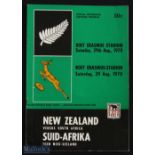 1970 South Africa v New Zealand Rugby Programme: 28pp Port Elizabeth official edition for the 3rd