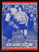 1972 W Province v England Rugby Programme: England won 9-3 during their undefeated tour. 24pp plus