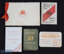 Very rare Collection of Manchester Rugby Football Club Rugby Related Members Fixture Cards from 1893