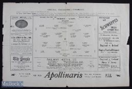 Hugely Rare 1921 England v Wales Rugby Programme: In marvellous condition for its 101 years, the