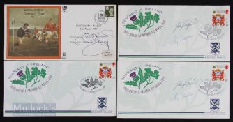 1954-1999 Scotland & England Rugby Programmes (15) & 1987/1989 SRU Signed First Day Covers (4):