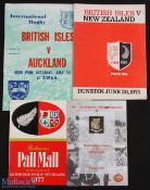 1971/1997 British & Irish Lions Rugby Selection (4): Assortment with programmes v Auckland and the