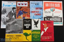 1971-1990 Rugby Tourists Down Under incl British Lions to New Zealand Rugby Programmes (7): Large