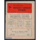 Rare 1953 Queensland v Wallabies Rugby Programme: From the Australian warm-up clash prior to their