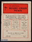 Rare 1953 Queensland v Wallabies Rugby Programme: From the Australian warm-up clash prior to their