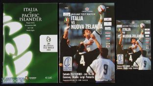 2000/2008 Italy v New Zealand and v Pacific Islands Rugby Programmes (2): Issue with matching