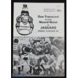 Rare 1984 Eastern Transvaal/Northern Natal v Jaguars (South America) Rugby Programme: 12pp issue