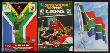1997 British & Irish Lions Rugby Programmes (3): All three tests from the 2-1 series win over