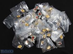 Rugby Pin Badges, 25x England, 25x South Africa (50): Bag of attractive enamelled logo badges, ideal
