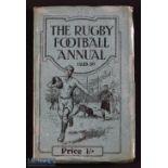 The Rugby Football Annual 1929-30: The usual small format and highly informative issue, outer