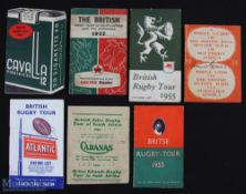 1955 British Isles Rugby tour to South Africa Guide etc (7): Shell Guide, 12pp plus cover, signed