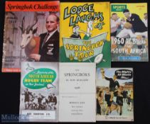 1950s/60s South Africa & All Blacks Rugby Tour Booklets (6): Further items, itineraries, cartoons,