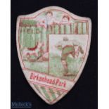 Rare and early 1900 Baines Rugby Card - Birkenhead Park Rugby Club Shield Shaped Trade Card -
