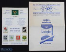 1964 Pair of Programmes celebrating the South Africa Rugby Board 75th Anniversary (2): Sides