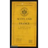 1931 Scotland v France Rugby Programme: the usual slim orange Murrayfield issue for this, the last