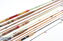Milbro Duplex Glass Spinning Rod F153/2, 6ft 6" 1pc, 27" approx. wood handle with plastic collars,