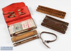 Angler's Float Winder Compendium housed in original case with leather strap clasp with small