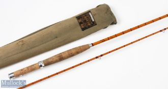 Hardy Alnwick The C C de France Palakona Fly Rod No 23420 (1959), 9ft 2pc, alloy sliding reel