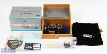 ABU Ambassadeur 2500C De Luxe reel in black and gold finish limited edition of 233, stamped 170017/