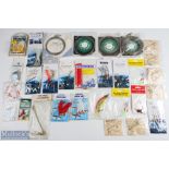 15x Rigs for Sea Fishing - all look unused, still in packs: 4x packs wire trace; 5x prawn and shrimp