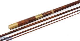 Interesting and early J M Cubbin Maker Prize Rod - engraved 'Cupar Angling Club fished for 13th Sept