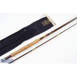 Hardy Alnwick Richard Walker Reservoir Superlight glass Fly Rod, 9ft 3" 2pc line 7/8# uplocking reel