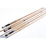 Martinex & Bird Redditch "The Windrush" split cane Fly Rod, 8ft 2pc, handle with thumb rest and