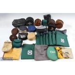 Assorted fly reel cases and bags features 2x Hardy zip padded cases, Orvis, Liddesdale, Lamson,