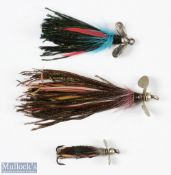 Hardy Bros Halcyon spinning lures (3) features sizes 2 ¼", 1 ½" and 1" examples - all with treble
