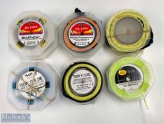 12 used fly lines comprising - 1x Rio Windcutter inter/sink WWF 10/11/12; 1x Rio Accelerator AWF 9/