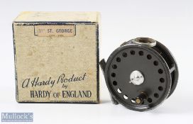 Hardy Bros St George 3 3/8" alloy fly reel with agate line guide (no cracks), rim tensioner, alloy