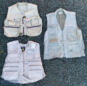 3 x Fly Fishing Waistcoats - by makers of Trout Stream, Alphadventure, Relum Weather Master all size